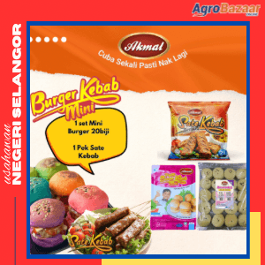 Promo - Roti Plain Set Mini Burger Ori & Sate Kebab Beriani