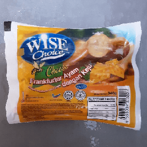 WISE CHOICE CHEESE FRANKFURTER AYAM 340G - Image 1