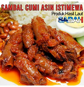 Sambal Cumi Asin | Sotong Kering | Travel Pack 200g - Image 1