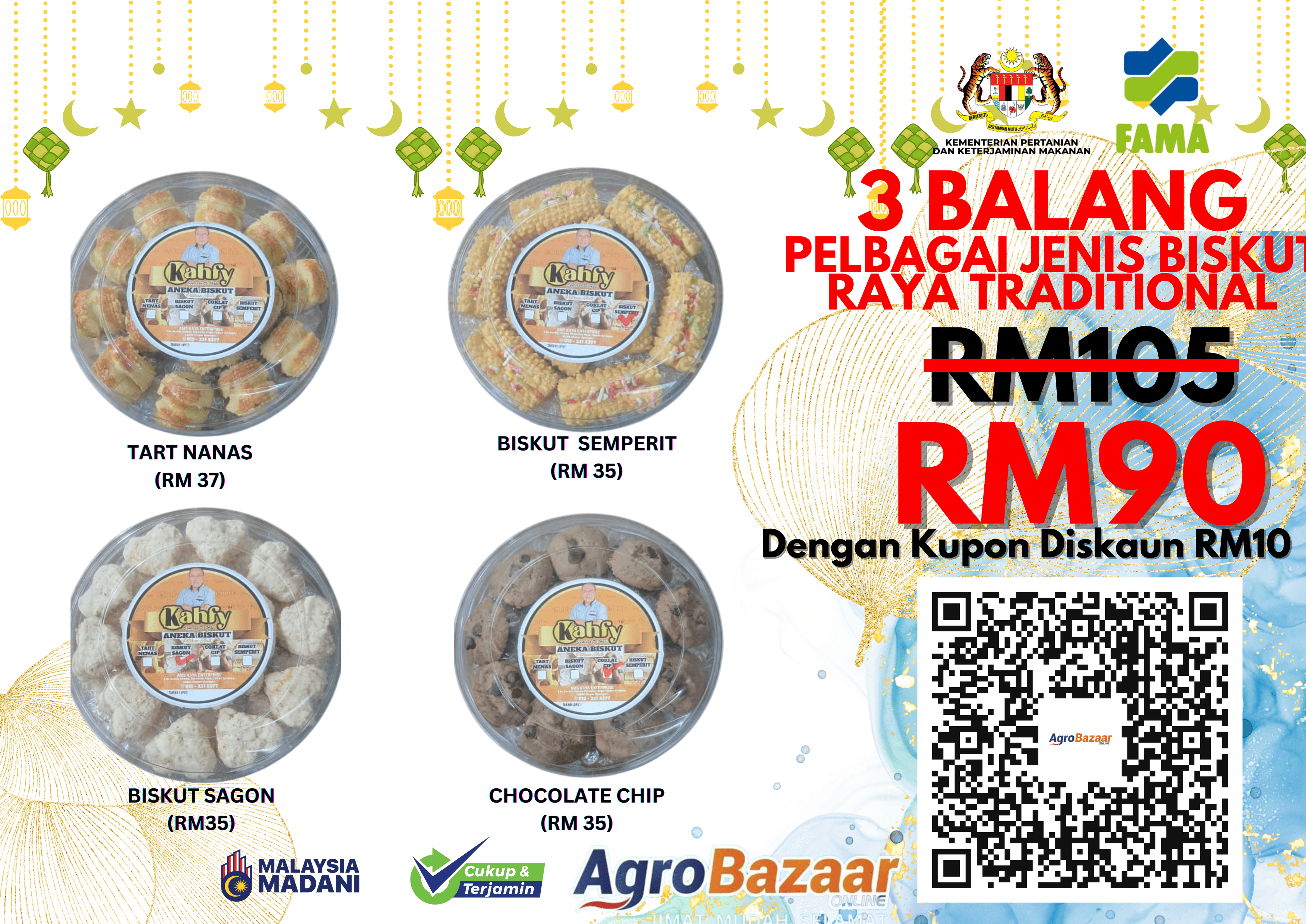 Promosi Semarak Syawal  - Kombo 3 Bekas Biskut Raya Kahfy