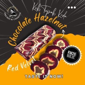 [PRE-ORDER] Kek Tapak Kuda - Red Velvet Chocolate Hazelnut Big - Image 1