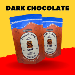 DARK CHOCOLATE FLAVOUR: PREMIUM QUALITY CHOCOLATE CHIP COOKIES: BITESIZE: 150G ZIPLOCK POUCH: BY NONREKA - Thumbnail 2