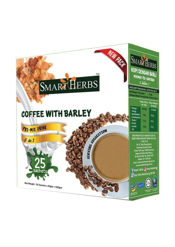 Kopi Barli Smart Herbs [Pracampur Barli 25 Sachets]