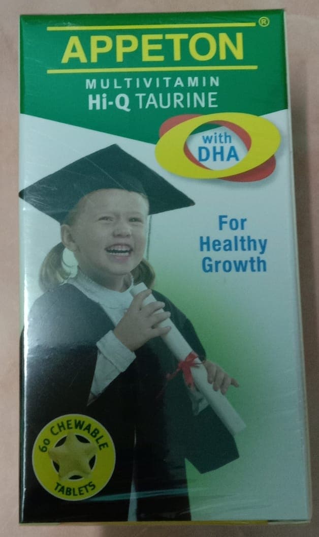 APPETON MULTIVITAMIN HI-Q TAURINE with DHA 60 BIJI (KUNYAH)