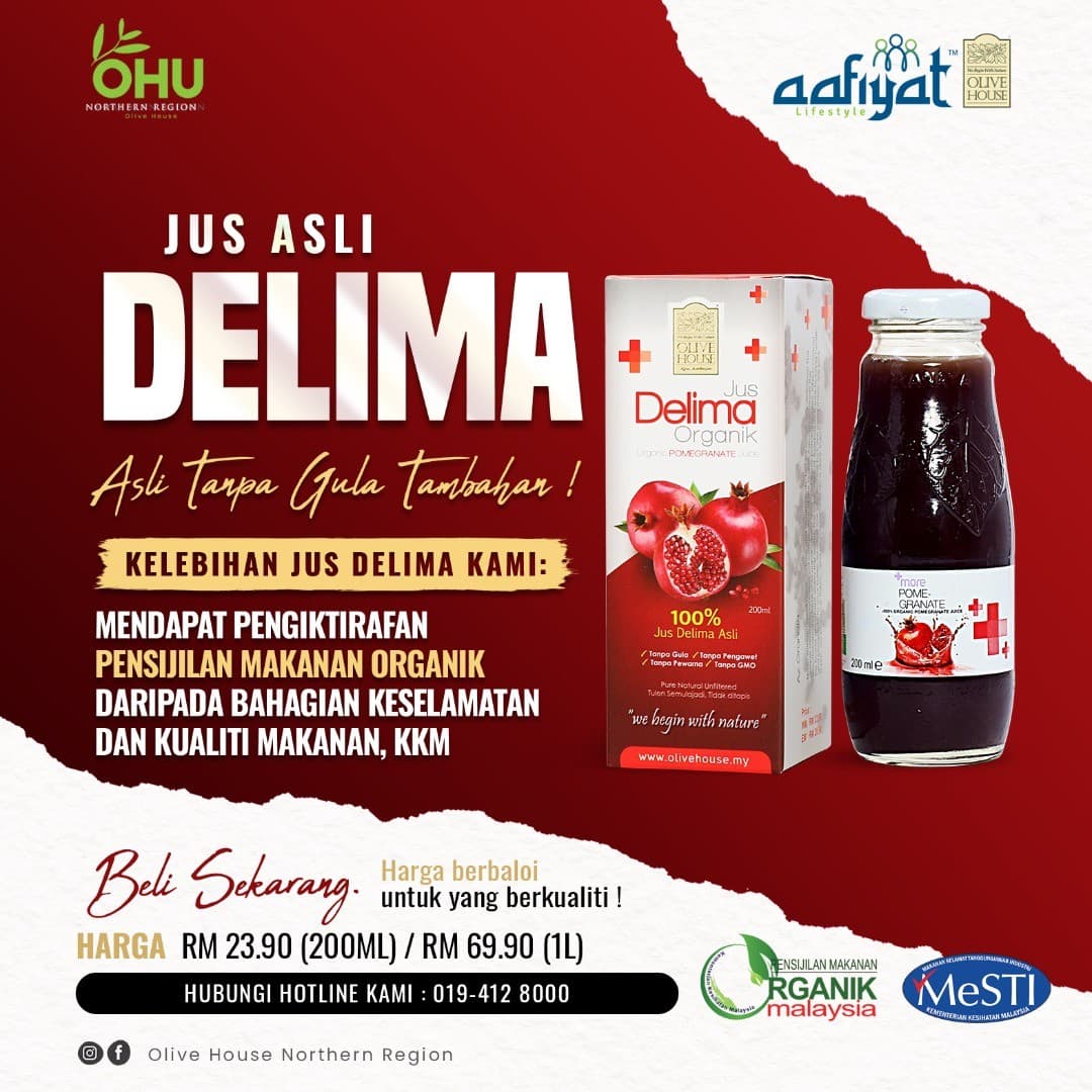 JUS DELIMA ORGANIK 200ml - Image 1