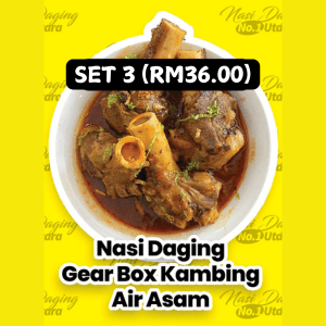 SET 3 NASI DAGING GEAR BOX KAMBING + AYAQ ASAM
