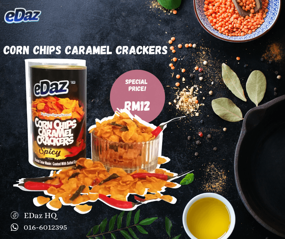 Corn chips caramel crackers salted egg spicy 110g