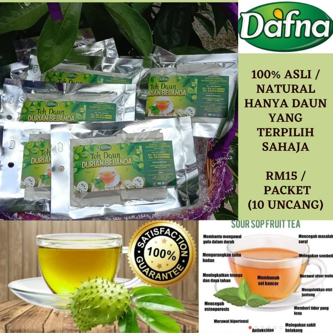 TEH DAUN DURIAN BELANDA  (10 Uncang)