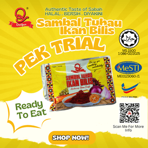 QueYun Sambal Tuhau Ikan Bilis Mini Pek 35 g
