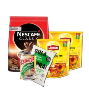 KOMBO B ( NESCAFE 100G + TEH LIPTON (2 PAKET) + GULA 1KG + SUSU PEKAT) - Image 1