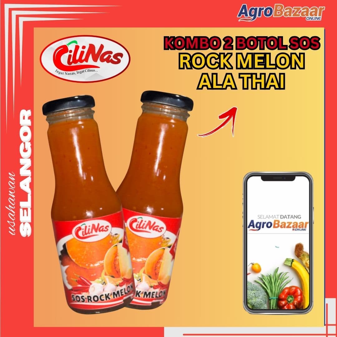 Kombo 2 Botol Cilinas Sos Rock Melon Ala Thai - Image 1