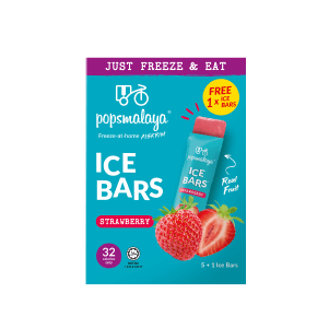 Pops Malaya Ice Bars Strawberi (45ml x 5 Ice Bars) [Free 1 Ice Bars]