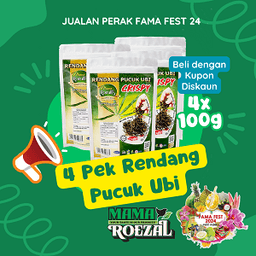 4 Pek Rendang Pucuk Ubi Crispy Mama Roezal (SELF PICKUP) - Thumbnail 1