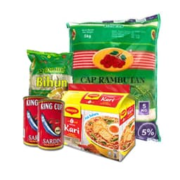 KOMBO C (BERAS RAMBUTAN 5KG + MAGGI KARI + BIHUN JASMINE + SARDIN KING CUP 2 TIN) - Thumbnail 1