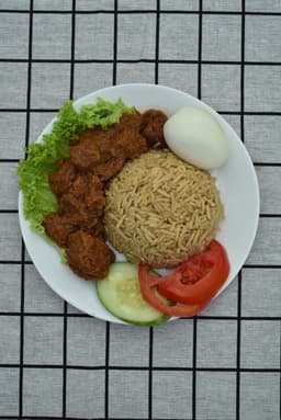 Nasi Arab Mendhi Rendang Daging Klasik 260g - Thumbnail 2