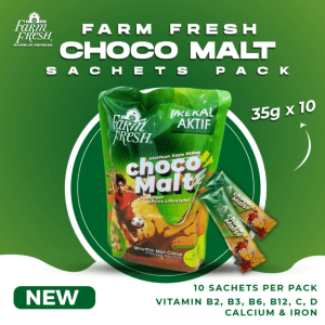 New in Sachet!! Choco Malt Farm Fresh (Powder) 35g x 10 Sachet - Image 1