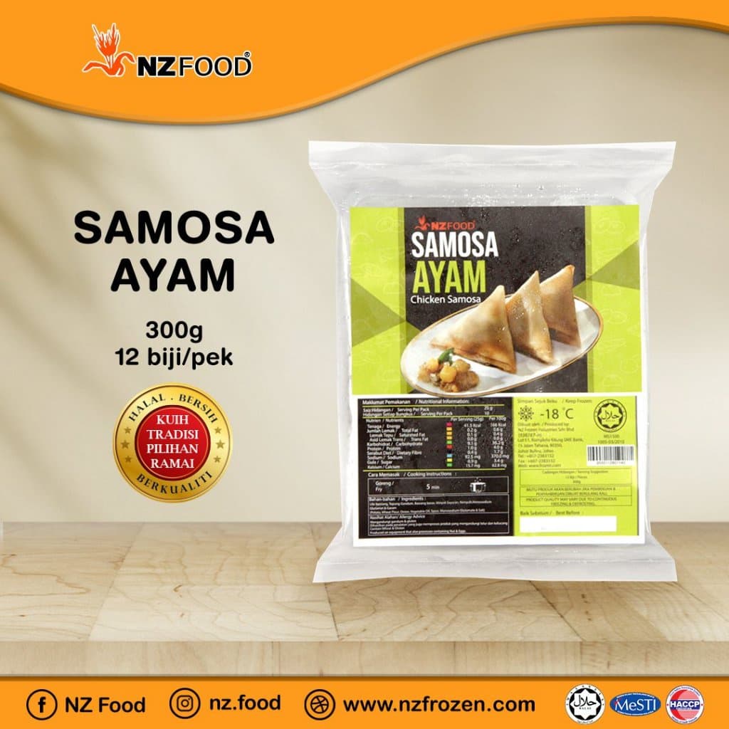 NZ samosa ayam 300gm 10pcs/16