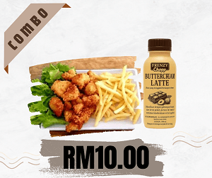 Combo Set (C) Chicken Popcorn + Air Buttercream Latte
