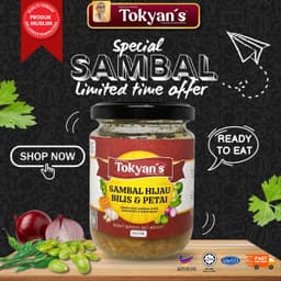 SAMBAL HIJAU BILIS & PETAI 200ML TOKYAN'S - Thumbnail 2