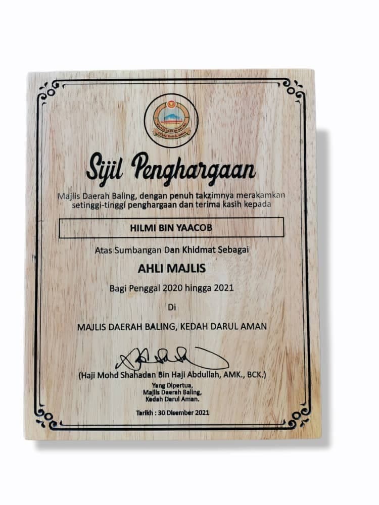 CUSTOM-MADE SIJIL UKIRAN KAYU - Image 1