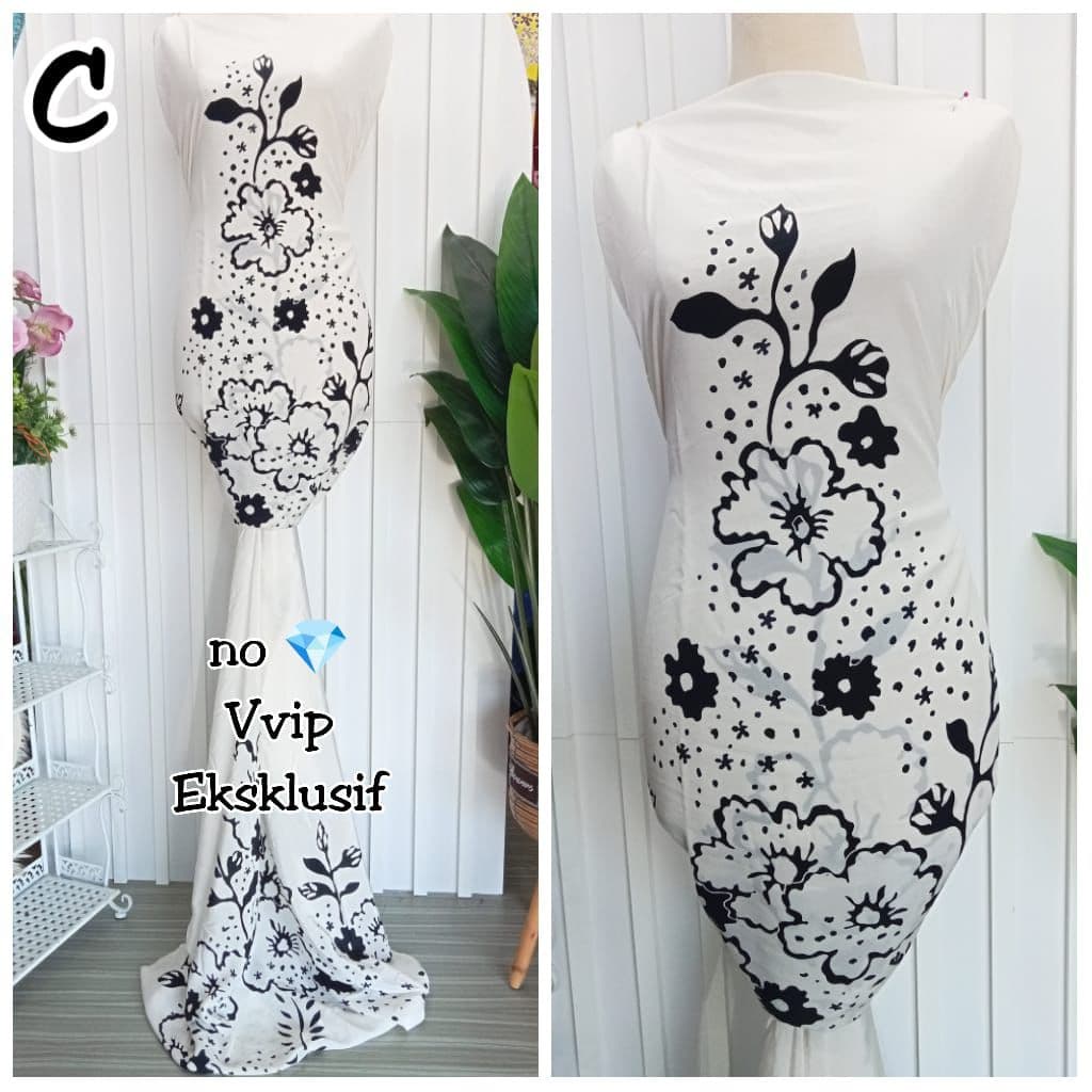 Batik Sutera Crepe Canting Tangan - Image 1