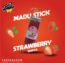 Madu Stik Strawbery 100 Stik per Balang - Thumbnail 1