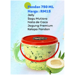Jelly Sagu Mutiara, Nata De Coco Premium Pandan - Thumbnail 1