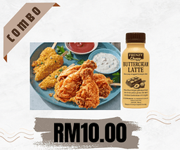 Combo Set (B) Chicken Stik,Ayam + Air Buttercream Latte - Thumbnail 1