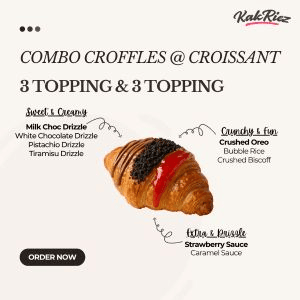 COMBO CROFFLES @ CROISSANT 3 TOPPING & 3 TOPPING - Image 1