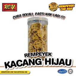 Rempeyek Che Yah Original Kacang Hijau Rempeyek Asli - Thumbnail 1
