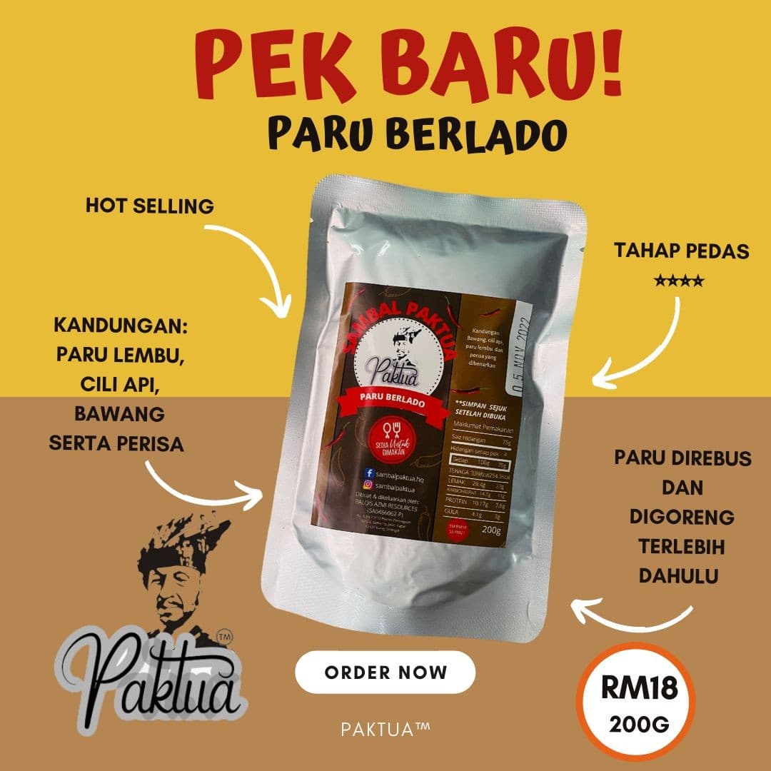 [Ready Stock]Sambal Paru Berlado 200gram - Image 1