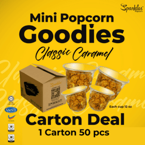 [CARTON DEAL] - 50 Pcs Mini Pop Round Goodies | Classic Caramel Flavour - Image 1