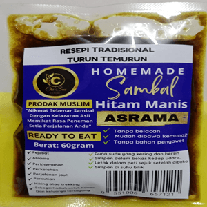 Sambal Hitam Manis Che Sue - Asrama (60g x 4 pack)