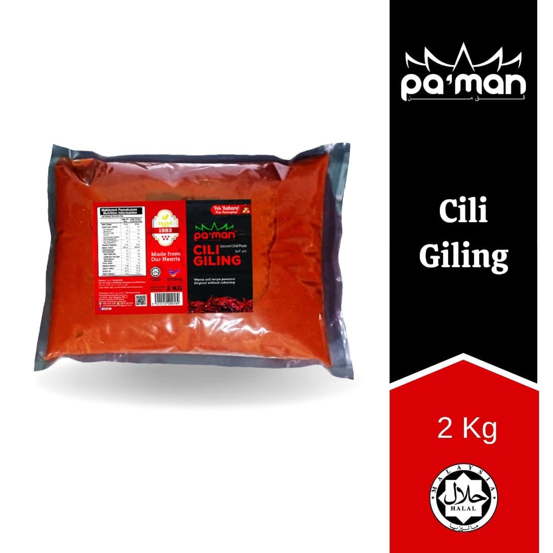 Cili Giling Pa'man 2 kilogram | Cili Giling Bumiputera 100% Muslim | Grounded Chilies - Image 1