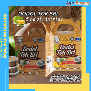Dodol Tok Bri - DURIAN Kotak 20 pcs Mini Cup / Tahan 3 Bulan / Dodol Lemak dan Kurang Manis