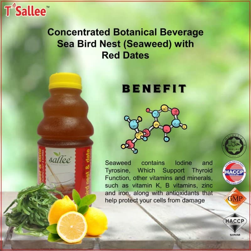 Kordial Minuman Botani + Rumpai Laut dengan Jus Lemon 510grm