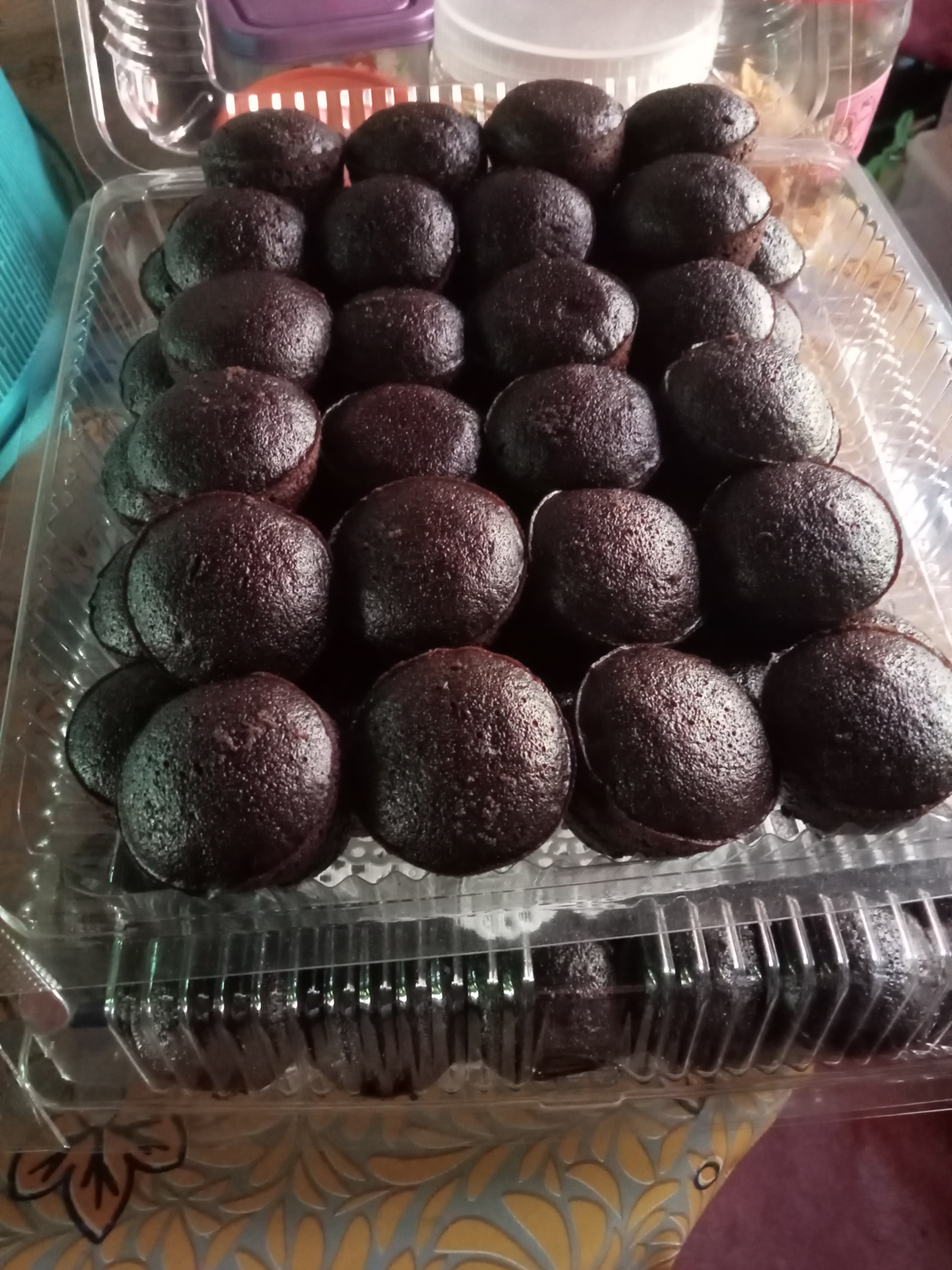 Apam coklat gebu