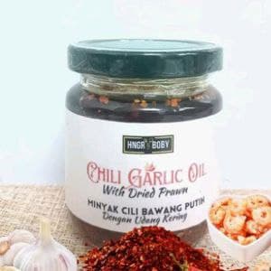 CHILLI GARLIC OIL WITH DRIED PRAWN (dengan udang kering)