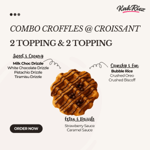 COMBO CROFFLES & CROISSANT 2 TOPPING & 2 TOPPING - Image 1