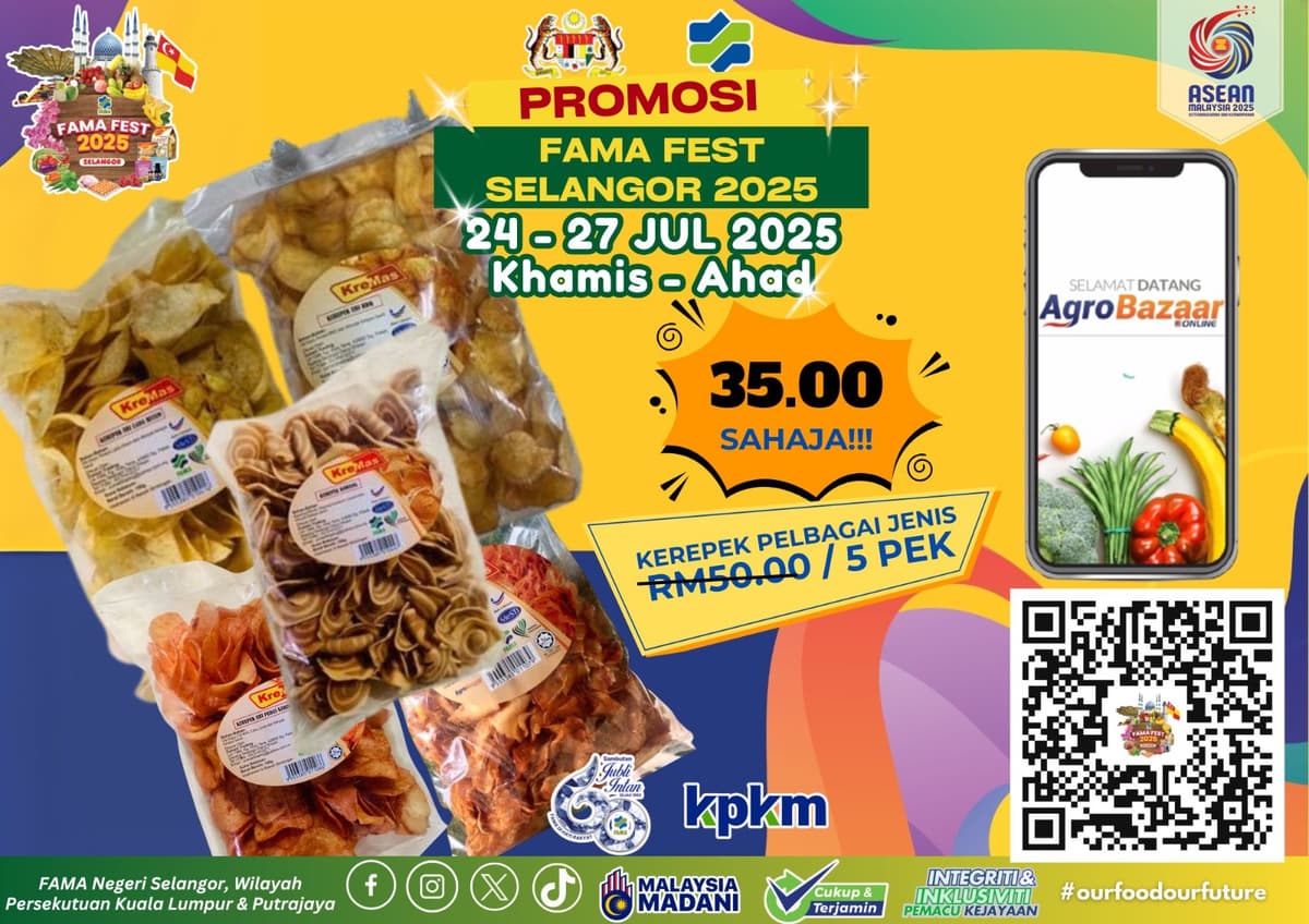 Kombo Set 5 Peket Pelbagai Kerepek - Image 1