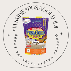 JASMINE PUSA GOLD 1121 BERAS BASMATHI EKSTRA PANJANG 2KG AGROBAZAAR PERLIS - Image 1