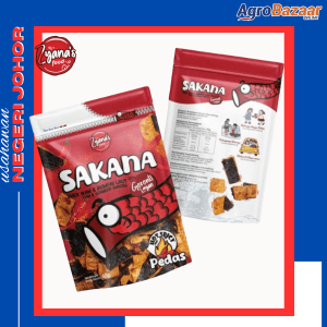SNEK IKAN SAKANA SNACKS PERISA SPICY PEK 80G