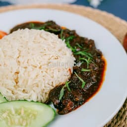 Nasi Putih Basmathi Daging Masak Hitam - Thumbnail 2
