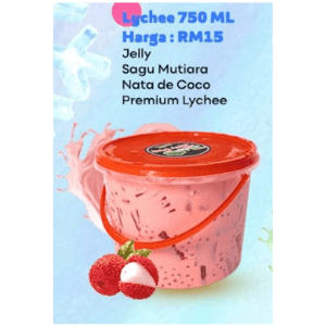 Jelly Sagu Mutiara, Nata De Coco Premium Lychee - Image 1