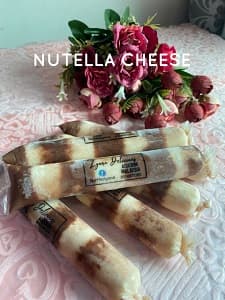 Konfeksi Ais Perisa Keju Dengan Lepa Coklat Kacang Hazel - Image 1