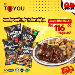 KOMBO CHICKEN CHOP + KAMBING + AYAM + DAGING PERAP