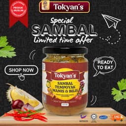 SAMBAL TEMPOYAK MANIS & BILIS 200ML TOKYAN'S - Thumbnail 2
