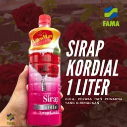 Kordial Sirap Ros 1 Liter Agromas - Thumbnail 1