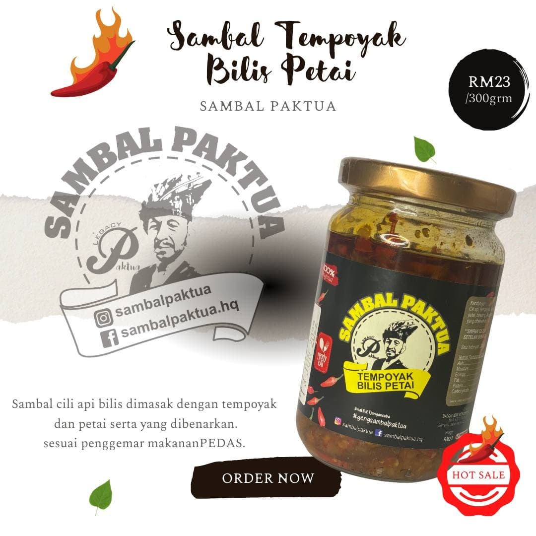 Sambal Tempoyak Bilis Petai 450gram