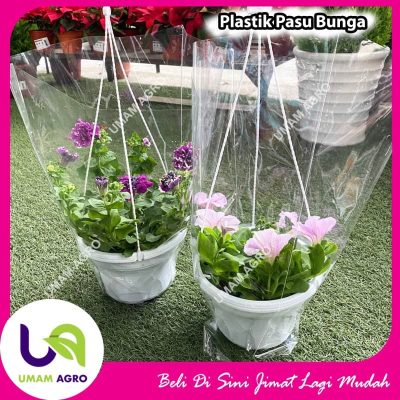 Plastik Bungkus Pasu/Pokok Bunga V Shape Plastic Bag - 10pcs - Image 1